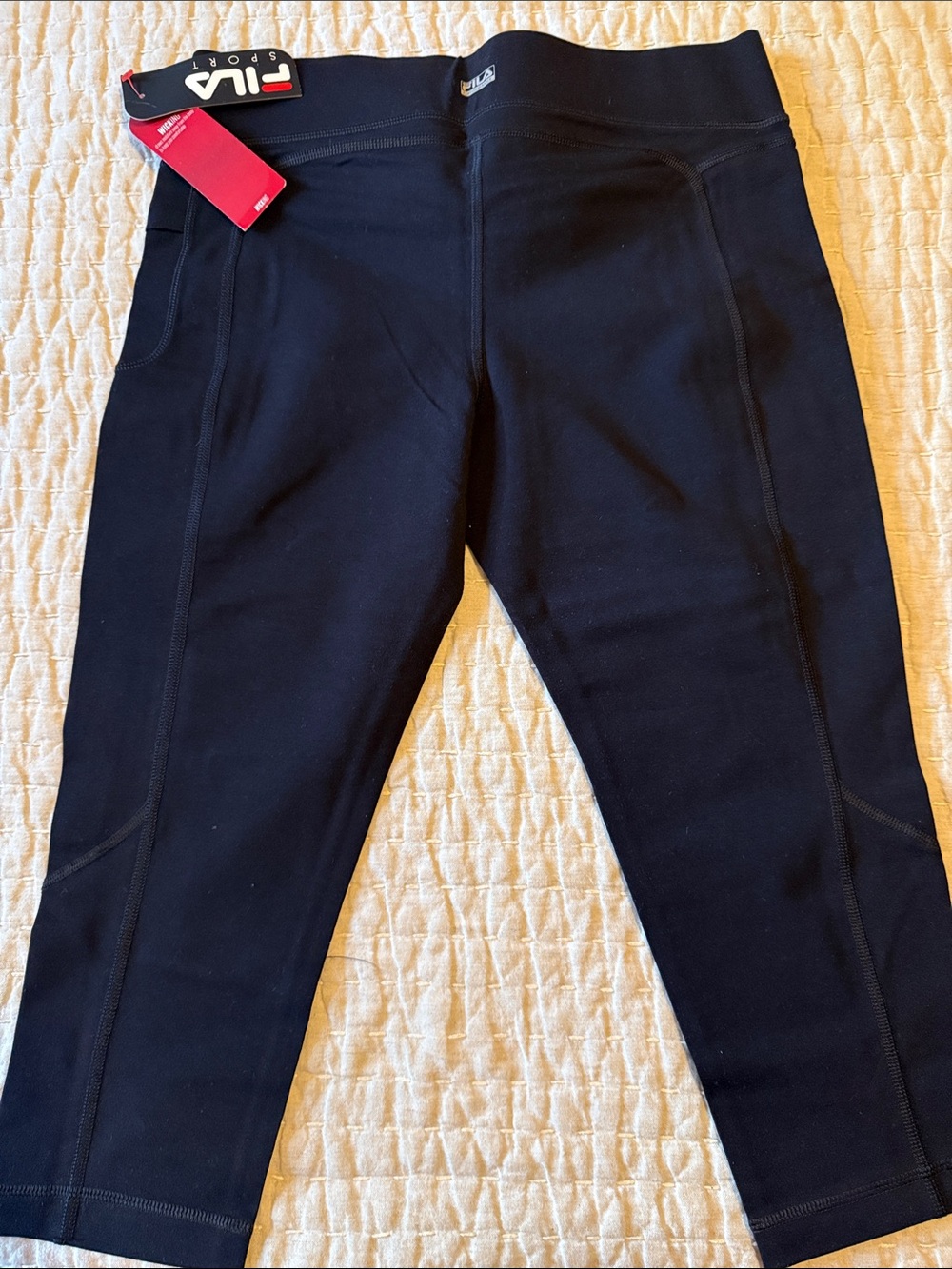 Fila Black Capri Leggings with Pocket - Picture 2 of 3